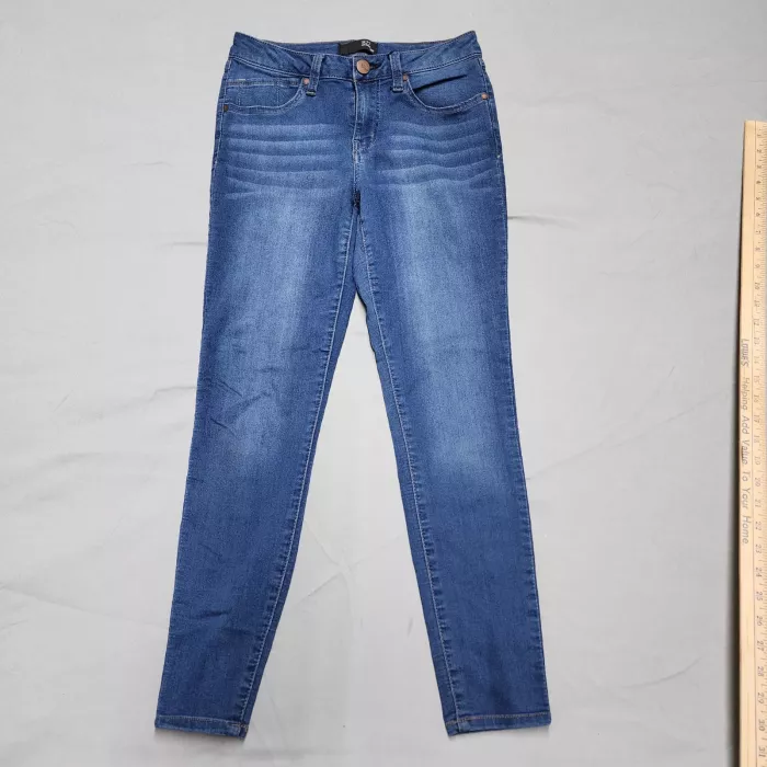 1822 Denim Womens Jeans Size 6 Blue Skinny Low Rise Stretch Faded 28x25 - Front