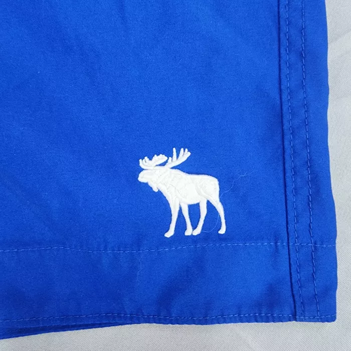 Abercrombie & Fitch Men's Board Shorts Size L Blue Lace Up Swim Trunks Logo - Main