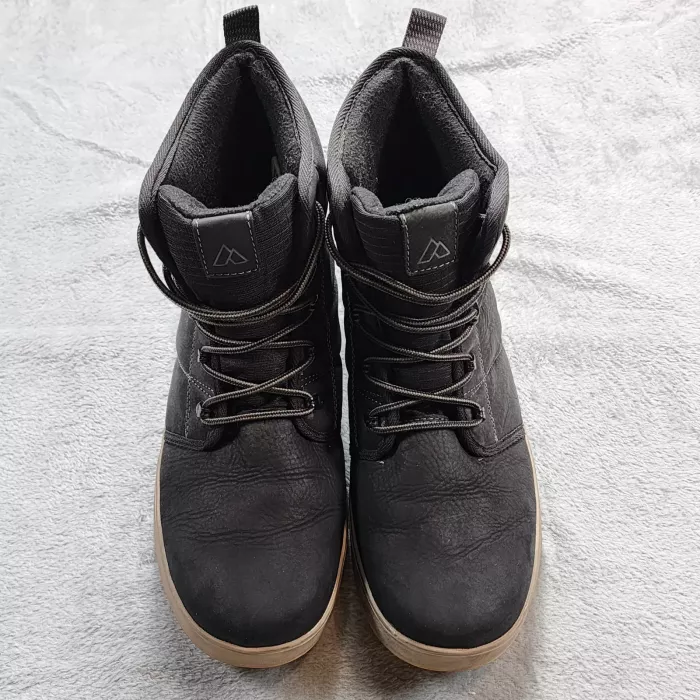 Alpine Design Snow Boots Men's 13 Black Leather Waterproof Vibram Insulated - Front