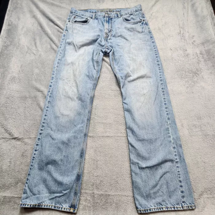 American Eagle Jeans Men's 36x36 Classic Bootcut Light Blue Denim 100% Cotton - Front