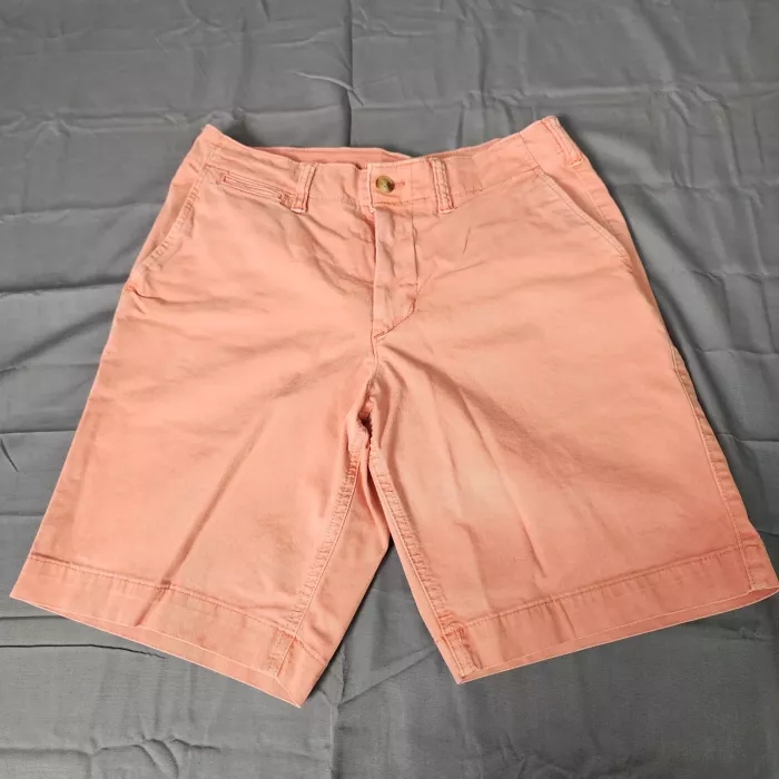 American Eagle Men's Chino Shorts Size 30 Peach Orange Stretch Twill 8.5 Inseam - Front
