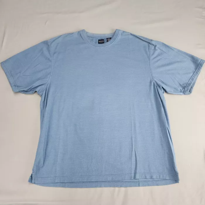 ARROW USA 1851 Men's XXL Light Blue Crew Neck Short Sleeve Textured T-Shirt - Front