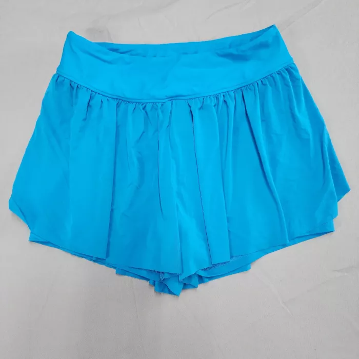 Automet Skort Womens L Bright Blue Athletic Flowy High Rise Pull On Shorts - Front