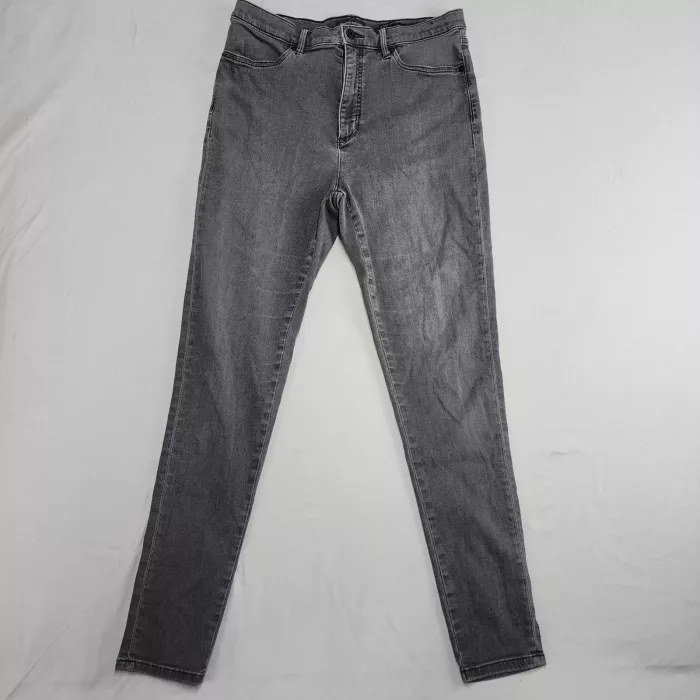 Banana Republic High Rise Legging Jeans Womens 31 Long Washed Black Stretch - Front