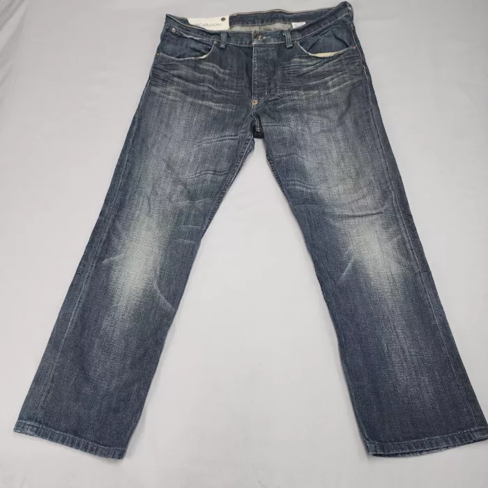 Banana Republic Morrison Straight Jeans Mens 36x32 Blue Black Wash 100% Cotton - Front