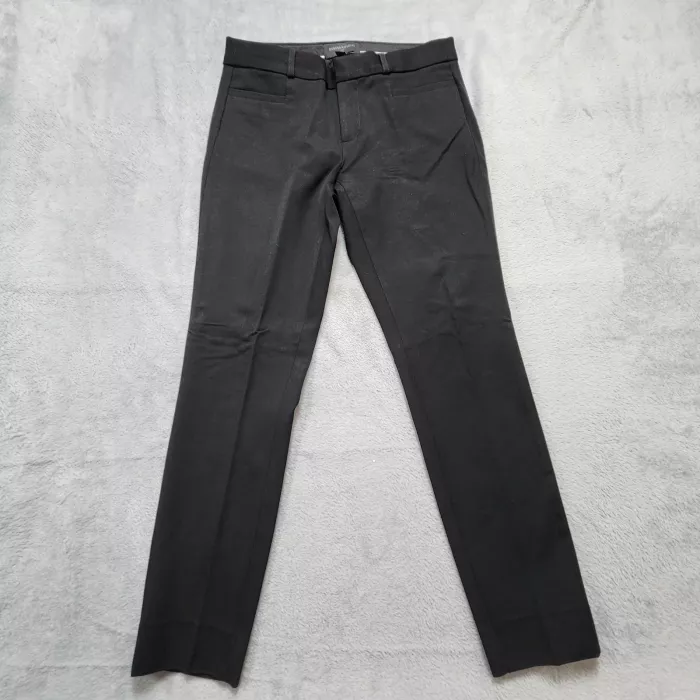 Banana Republic Sloan Dress Pants Womens Size 2 Black Stretch Ankle - Front
