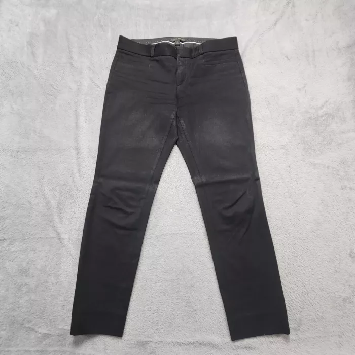 Banana Republic Sloan Pants Womens 2 Petite Black Stretch Straight Leg Work - Front