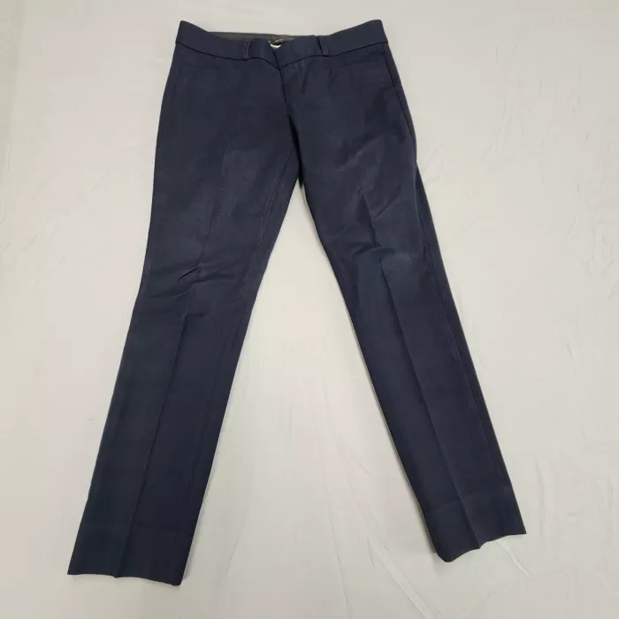 Banana Republic Womens Dress Pants 2 Petite Navy Blue Stretch Low Rise - Front