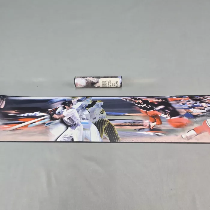 Baseball National Pastime Wallpaper Border Prepasted Vinyl Multicolor New - Main