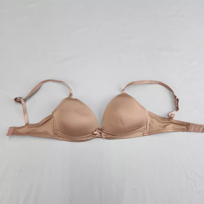 bebe girls Push Up Bra Women's 30B Beige Padded Underwire Adjustable Straps - Front