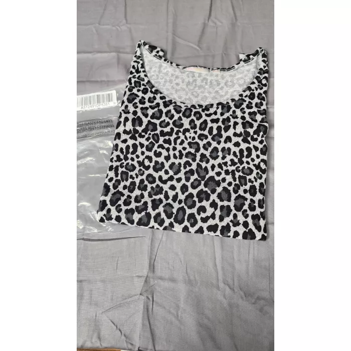 Belle by Kim Gravel Tank Top Womens 5X Plus Leopard Animal Print Scoop Neck - Main