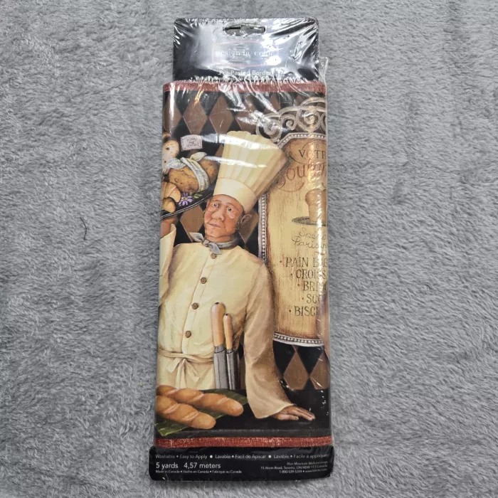 Blue Mountain French Country Chef Multicolor Wallpaper Border Sealed Pre-pasted - Main
