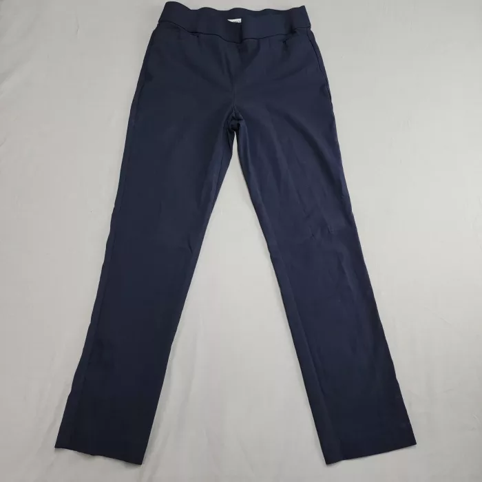 Briggs Womens Size 8 Dress Pants Navy Blue Pull On Stretch Elastic Waist - Front