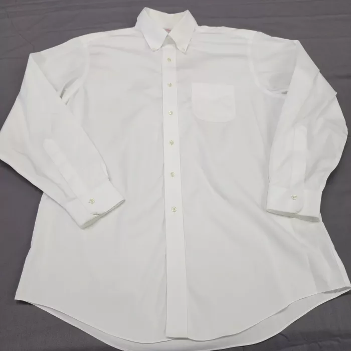 Brooks Brothers Madison Dress Shirt Mens 16.5 35 White Non Iron Button Down - Front