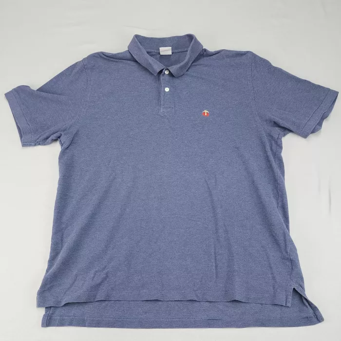 Brooks Brothers Men's XL Blue Original Fit Polo Shirt Short Sleeve Cotton Knit - Front