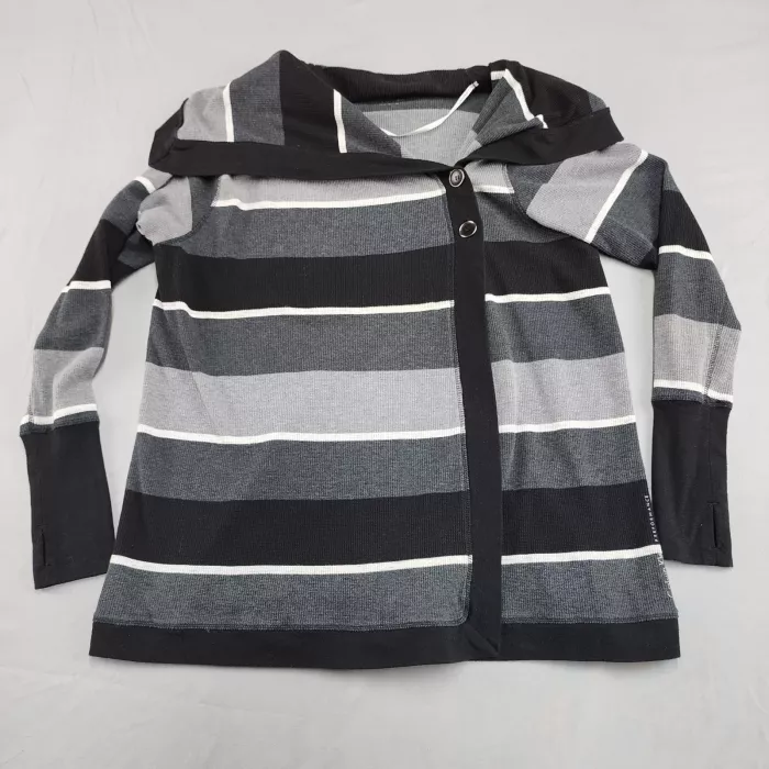 Calvin Klein PERFORMANCE Women's 1X Plus Thermal Waffle Knit Asymmetrical Top - Front