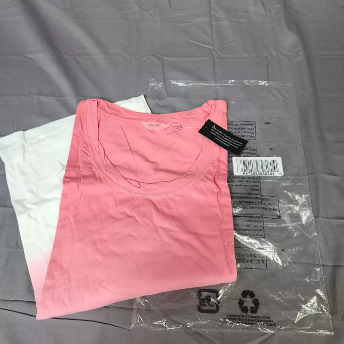 Candace Cameron Bure Womens 5X Pink Ombre V-Neck 3/4 Sleeve T-Shirt Cotton NWT - Main