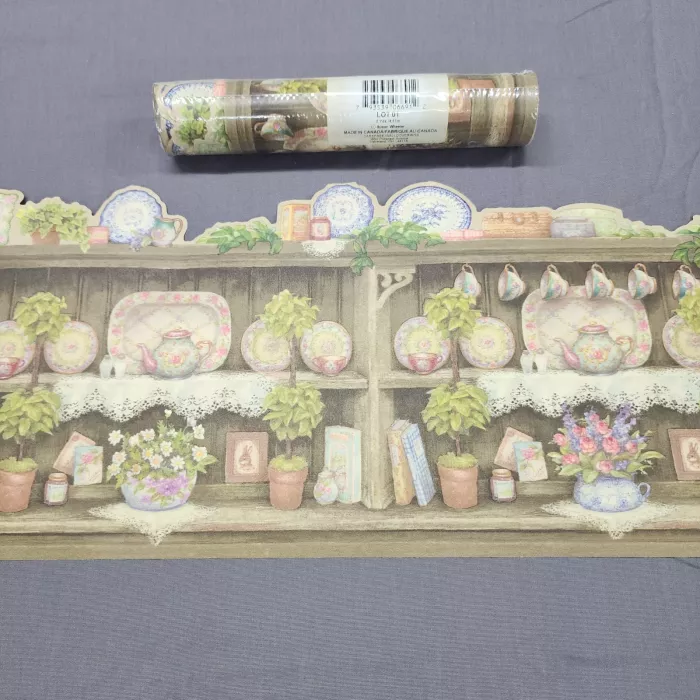 Carefree Susan Wheeler Country Hutch Border New Sealed Prepasted Vinyl - Main