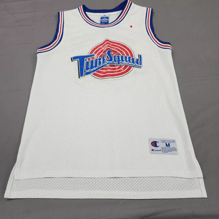 Champion Tune Squad Roadrunner 00 Mesh Basketball Jersey Tank Men's M White - Front