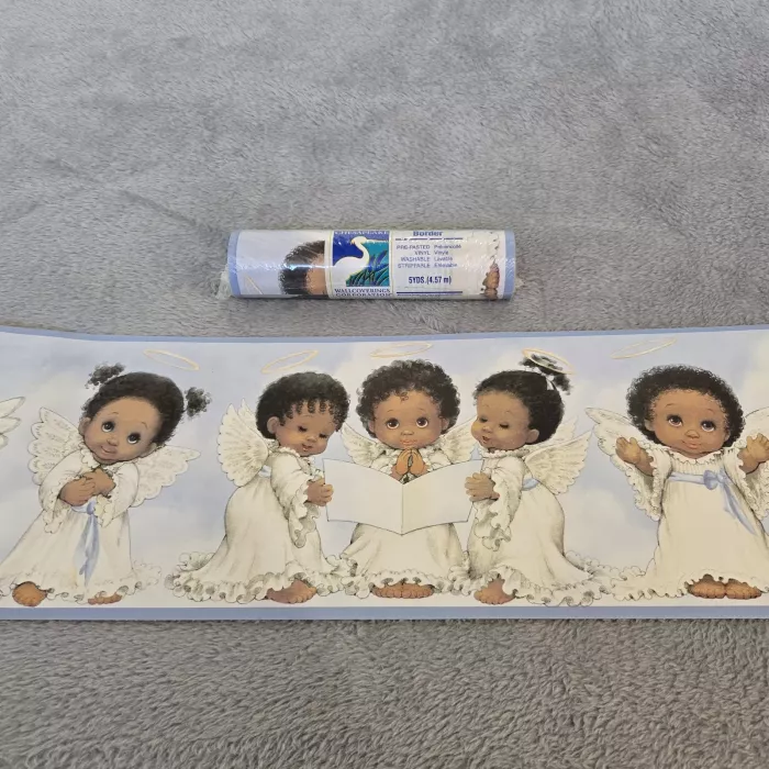 Chesapeake African American Angel Wallpaper Border New Sealed Prepasted Vinyl - Main