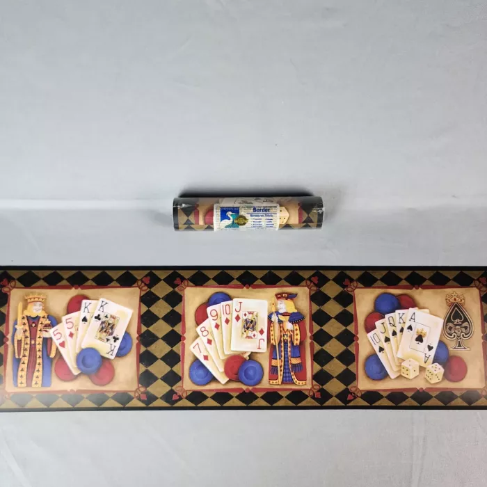 Chesapeake Casino Poker Playing Cards Wallpaper Border Prepasted New Sealed - Main