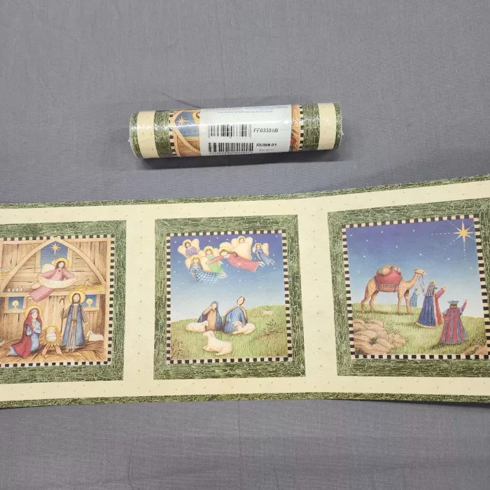 Chesapeake Christmas Nativity Wallpaper Border Prepasted Vinyl New Sealed - Main