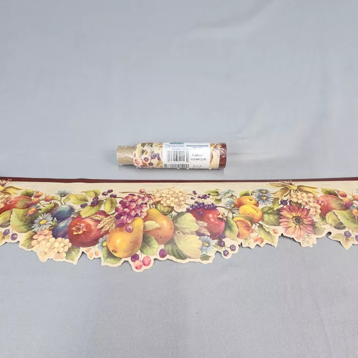 Chesapeake Country Floral Fruit Wallpaper Border Prepasted Vinyl New - Main
