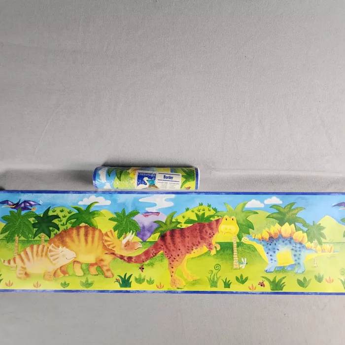 Chesapeake Dinosaur Kids Wallpaper Border Pre-Pasted Washable Multicolor New - Main