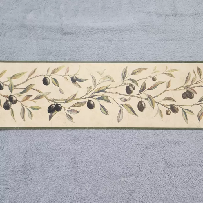 Chesapeake Olive Botanical Wallpaper Border Prepasted Non-Woven New Sealed - Main