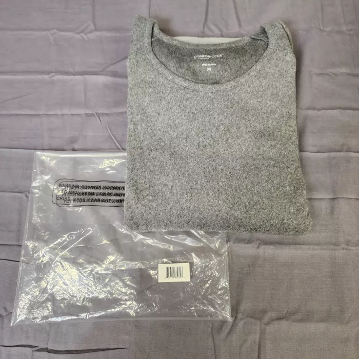 Comfort Code by Cuddl Duds Women's 3X Gray Heather Fleece Tunic Sweatshirt - Main