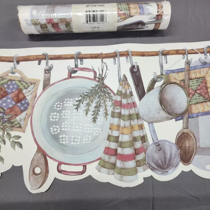 Cornerstone Country Kitchen Wallpaper Border Multicolor Prepasted Vinyl New - Main