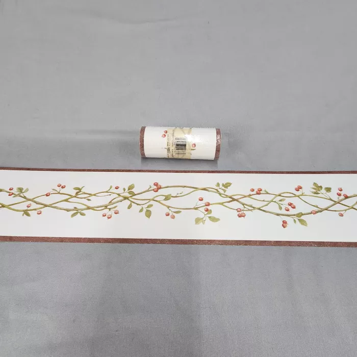 Country Floral Multicolor Wallpaper Border New Sealed Prepasted Washable Vinyl - Main