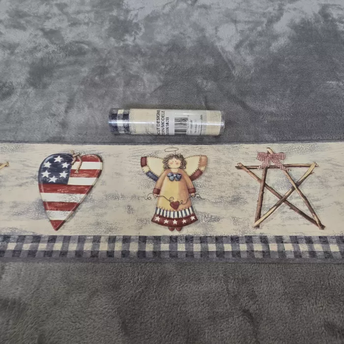 Crewcut Designs Americana Folk Art Wallpaper Border Prepasted Vinyl New Sealed - Main
