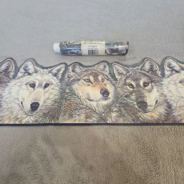 Crewcut Designs Wolf Rustic Wallpaper Border Pre-pasted Vinyl New Sealed - Main