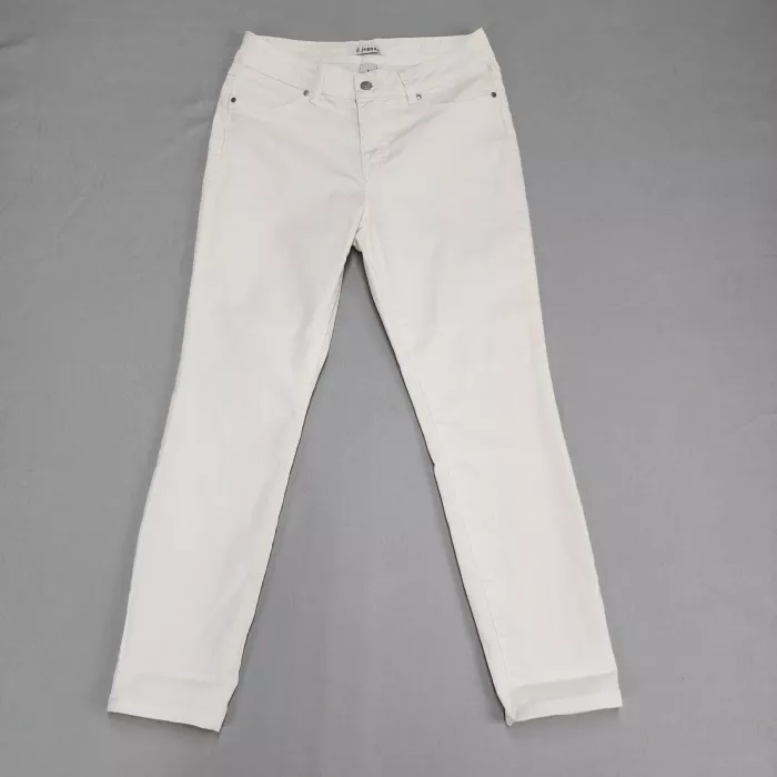 d.jeans Womens Size 6 White Skinny Jeans Mid Rise Stretch Denim Pants - Front
