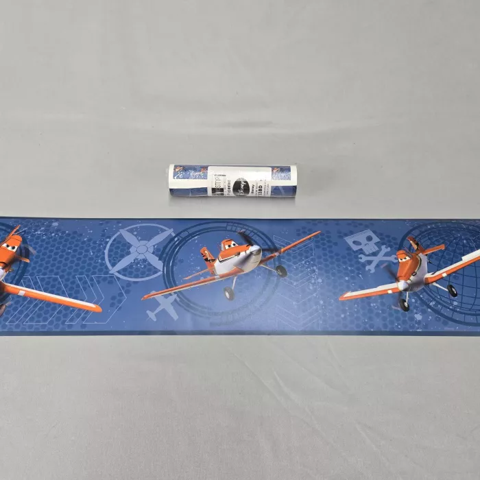 Disney Planes Blue Orange Wallpaper Border Prepasted Sure Strip New Sealed - Main