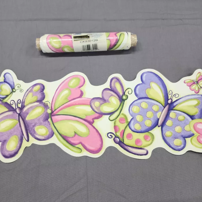 Easy-Walls Butterfly Multicolor Wallpaper Border New Sealed Prepasted Die Cut - Main