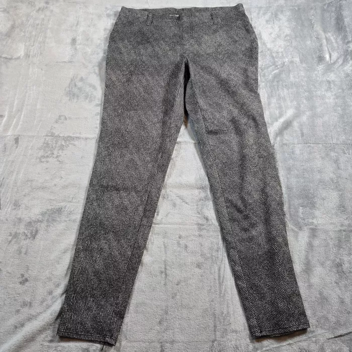 Faded Glory Gray Black Skinny Leg Stretch Pants Girls L (12-14) Pull On - Front