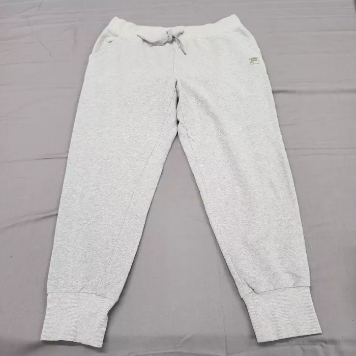 Fila Men's Large Jogger Sweatpants Heather Gray Drawstring Pockets 32x25 - Front