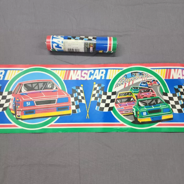 FSC Wallcoverings NASCAR Multicolor Wallpaper Border New Prepasted Vinyl - Main