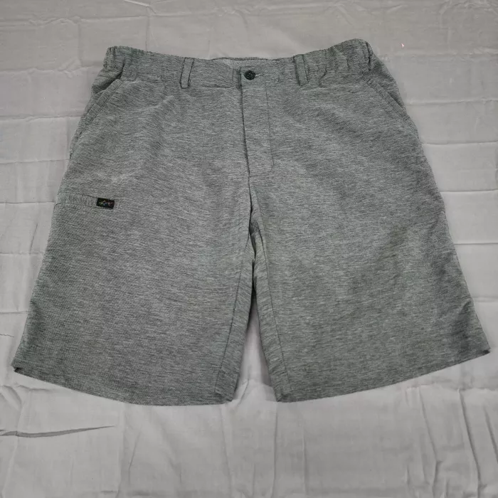 Greg Norman Golf Shorts Men's 34 Gray Heathered Stretch 9.5 Inseam Athletic - Front