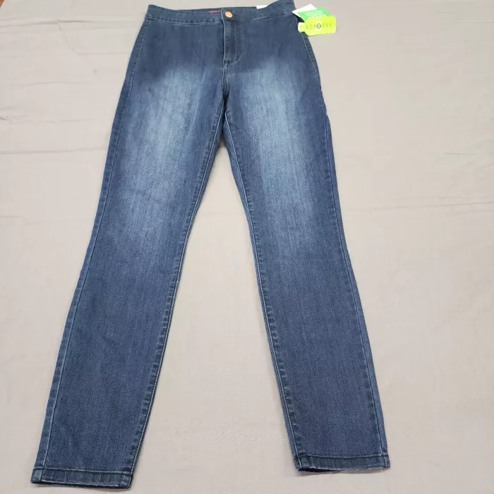 Guess Nova Ultra High Rise Skinny Jeans Womens 29 Dark Wash Blue Denim Stretch - Front