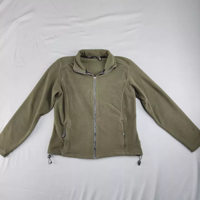 Guide Series Women's S Olive Green Full Zip Fleece Jacket Stand Collar - Front