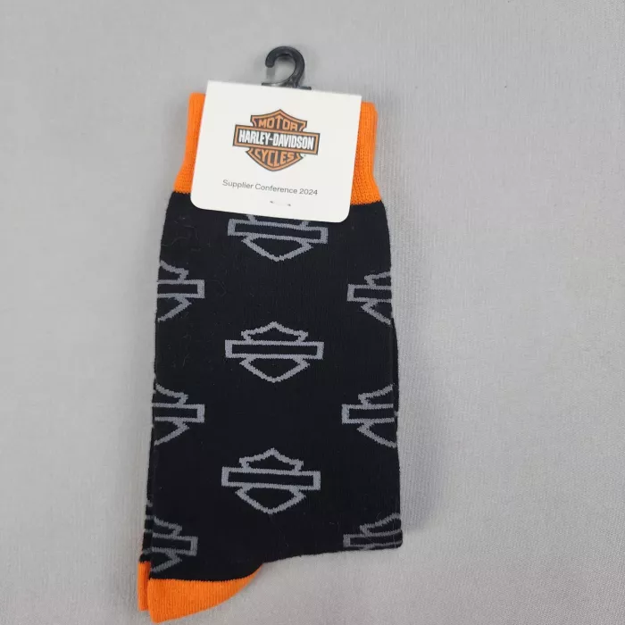 Harley-Davidson Supplier Conference 2024 Men's Crew Socks One Size Black Promo - Front