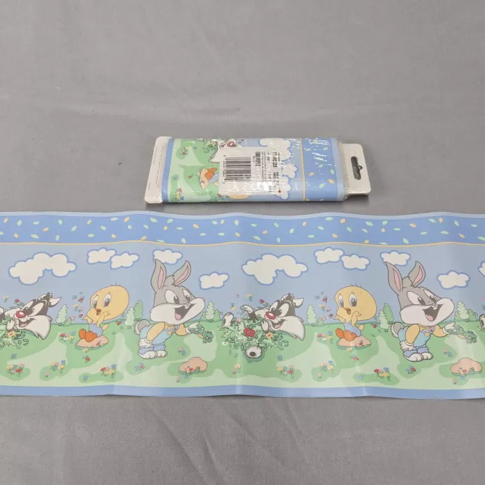 Imperial Baby Looney Tunes Nursery Wallpaper Border Prepasted Vinyl New Sealed - Main
