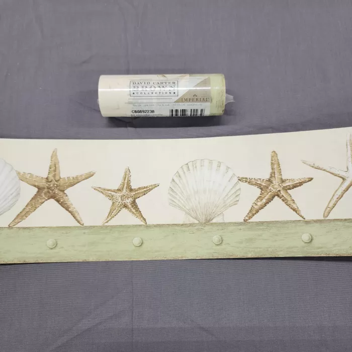 Imperial Coastal Starfish Wallpaper Border New Sealed Prepasted Vinyl - Main