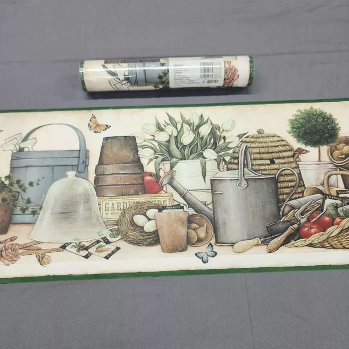 Imperial David Carter Brown Gardening Border Multicolor New Sealed Prepasted - Main