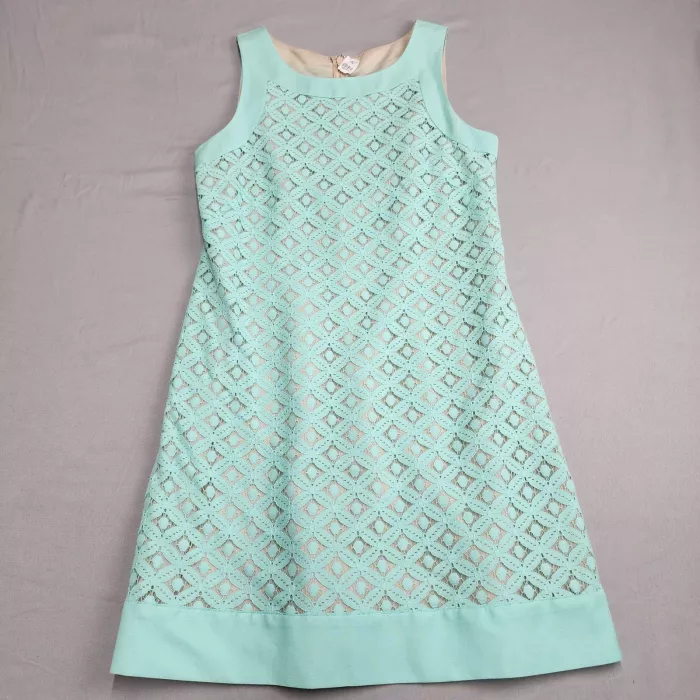 JH Collectibles Mint Green Lace Shift Dress Womens Size M Sleeveless Knee Length - Front
