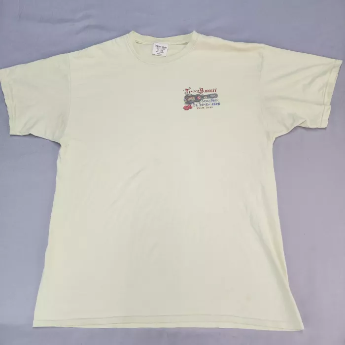 Jimmy Buffett St Somewhere Tour 2013 Shirt Mens XL Green Comfort Colors - Front