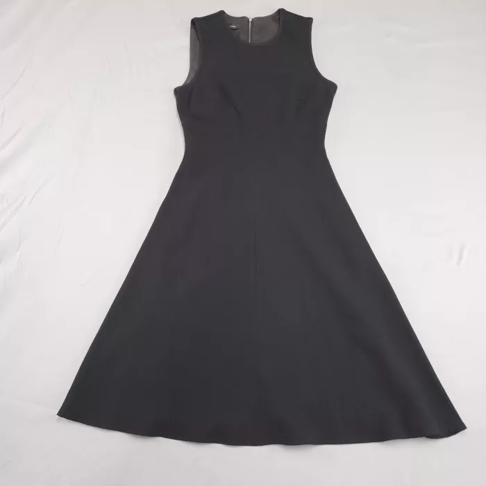 Judith & Charles Black A-Line Fit & Flare Midi Dress S 4 Sleeveless - Front